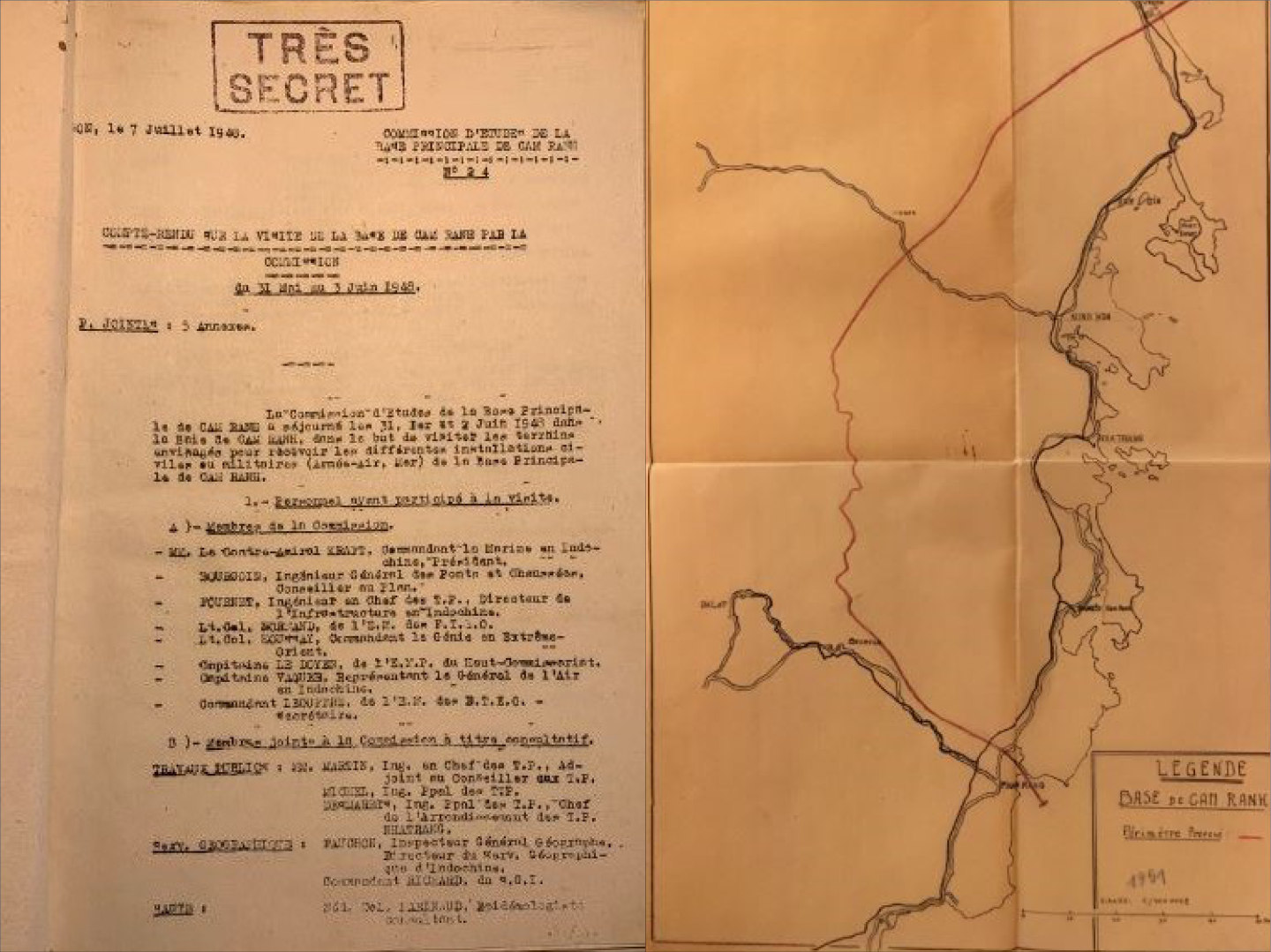 Order No. 48/1447 approving the plan to rebuild, equip, and modernize Indochina and Cam Ranh military base diagram